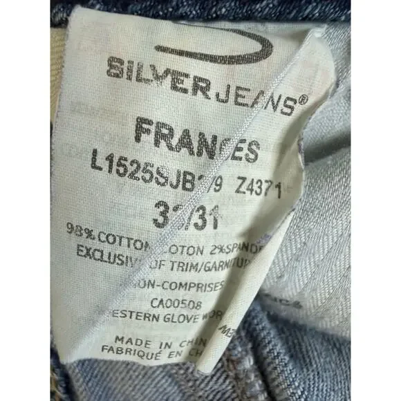Silver Jeans Vintage Y2K Frances Flare Jeans Distressed Size 33/31 - Picture 8 of 10